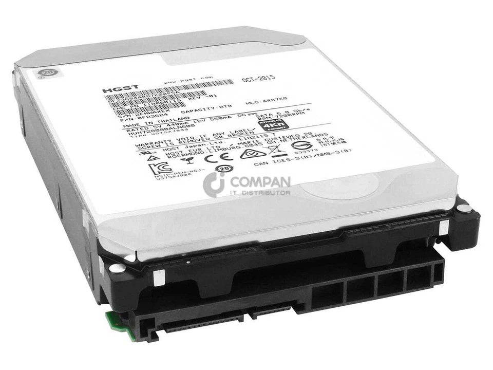 HUH728080ALN600 HITACHI HDD 8TB 7.2K SATA 6G 3.5" LFF 128MB CACHE - Image 1 of 4