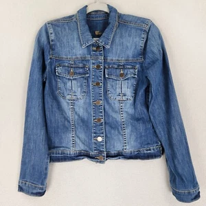 Kut From The Kloth Jacket Womens Medium Blue Amelia Denim Jean Trucker Casual - Picture 1 of 13