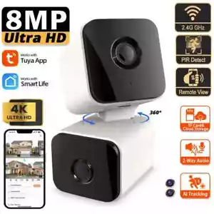 Tuya Smart Mini WiFi Security Camera 4MP Dual Lens HD Video Surveillance IP Cam - Picture 1 of 15