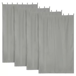 54"x96" Outdoor Curtain Tab Top Drape UV30+ Pergola Porch Cabana Garden 4 Pack - Picture 1 of 9