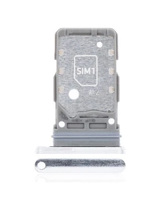 Dual Sim Card Tray Compatible For Samsung Galaxy S21 5G (Phantom White) - Image 1 of 2