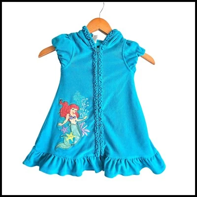 Disney Ariel Terry Capucha Cubrir Sirenita Piscina Playa Talla 5 6 Años Foto 1 de 4