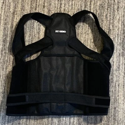 Nuevo sin etiquetas Corrector de Postura Fit Geno Soporte de Espalda Ajustable Negro Talla M Foto 1 de 3
