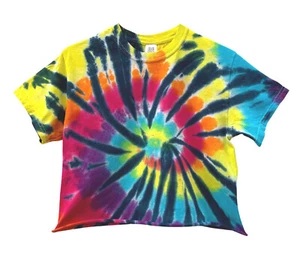 Chameleon Tie Dye Unisex Cropped Tee - Picture 1 of 2
