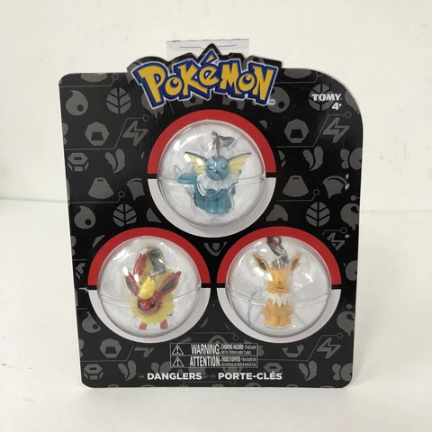 NEW Pokemon Danglers 3 Pack Vaporen, Jolteon, Flareon Pack by TOMY Cover