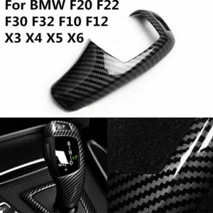 Carbon Fiber Style Gear Shift Cover Trim for BMW X3 X4 X5 X6 F20 F22 F30 F32 F10 - Picture 1 of 5