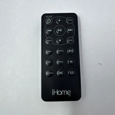 iHome Control Remoto iR9 iPhone Base/Reloj Radio Modelo iH9 y iP9 Negro Música Foto 1 de 3