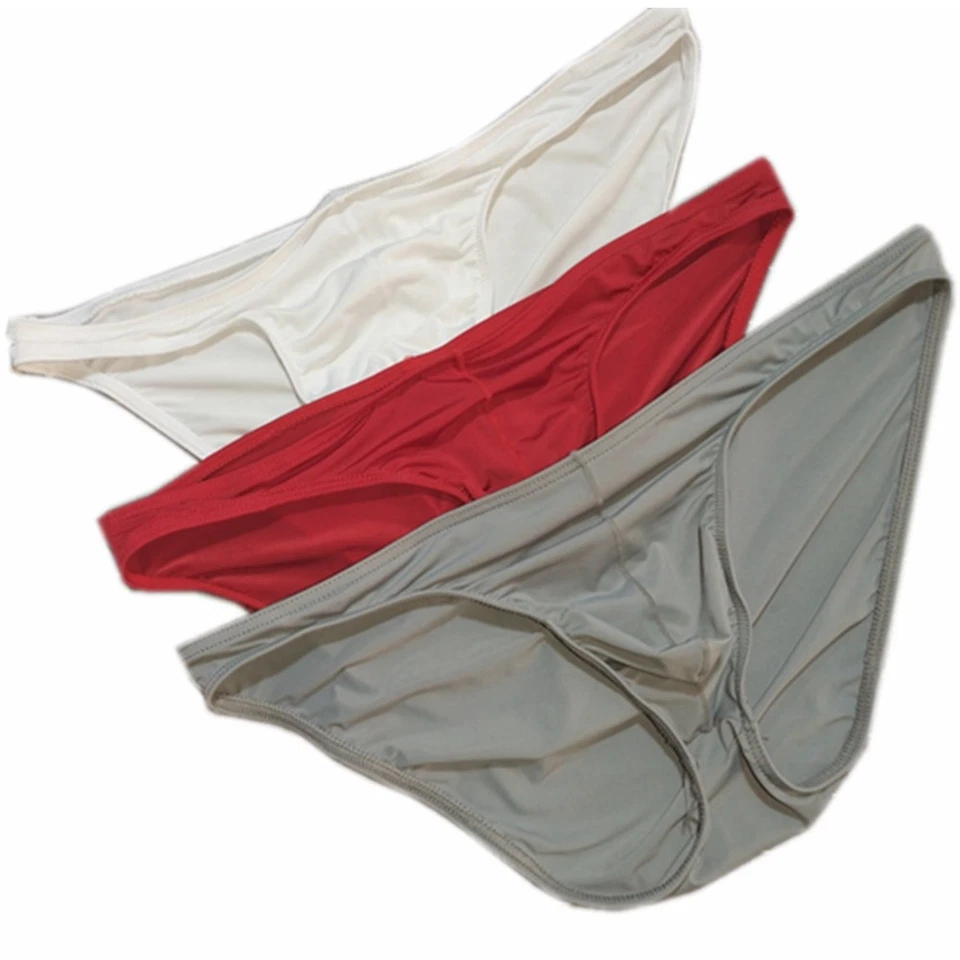 Paquete de 3,6 calzoncillos para hombre bragas de tiro bajo ropa interior bolsa abultada calzoncillos de natación Foto 1 de 4