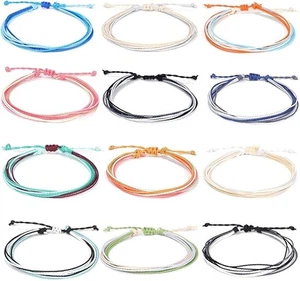 Handgefertigte Sommer String Armbänder für Damen - Boho geflochten - Bild 1 von 3