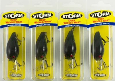 (LOTE DE 4) STORM DEEP WIGGLE WART 7/16OZ DV163 PHANTOM VERDE AZUL CRAW CP6222 Foto 1 de 3