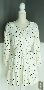 Neu mit Etikett Old Navy Kleid XL (14-16) Langarm gepunktet Rüschen vorne kurz Stufen - Bild 1 von 4