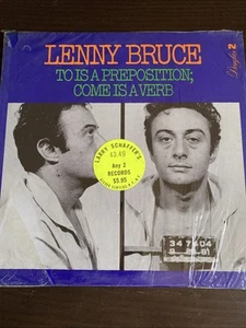 LENNY BRUCE: to is a preposition, come is a verb 12" LP - Original shrink Wrap - Foto 1 di 2