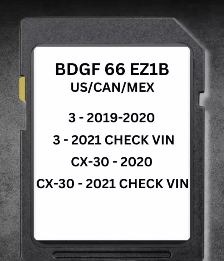 ✅2019 2020 2021 Mazda 3 CX-30 GPS Navigation SD Card Map BDGF66EZ1B - Image 1 of 1