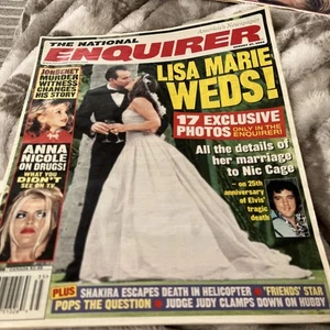 LISA MARIE PRESLEY WEDS NATIONAL ENQUIRER MAGAZINE AUGUST 27, 2002 CL - Picture 1 of 3