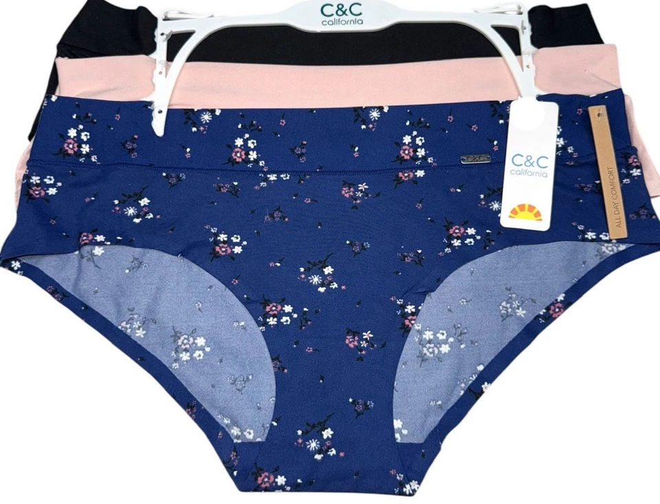 C & C California 3-Pack Hipster SOFT Underwear Panty Polyamide Blend Size M - Image 1 of 4