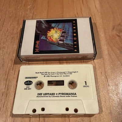 Def Leppard - Pyromania CASSETTE TAPE 1st US issue CRC diamond head iron maiden - Image 1 of 4