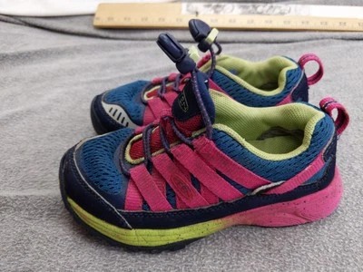 Keen Zapatos Niños Talla 10 Azul Rosa Verde Atlético Exterior Trail Tenis Juveniles Foto 1 de 4