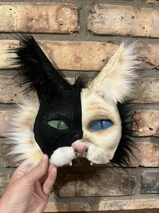 Therian Cat Mask Chimera Feline masquerade Halloween cosplay Animal  Alterhuman - Picture 1 of 4