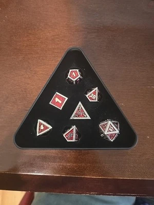 2025 Arby's Metal Dice Set Norse Foundry Dungeons and Dragons D&D DND Dice Set - Image 1 of 4