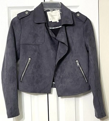 Anthropologie Kelyn искусственной замши Moto куртка серый размер XSP - Изображение 1 из 4