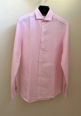 Camisa CHARLES TYRWHITT LINO Y ALGODÓN Manga Larga Botón EXTRA DELGADA 15 x 35 Foto 1 de 4