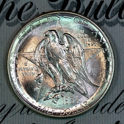 * 1934-P * PRISTINE+ GEM BU MS TEXAS COMMEMORATIVE HALF-DOLLAR * FROM COLLECTION - Image 1 of 3