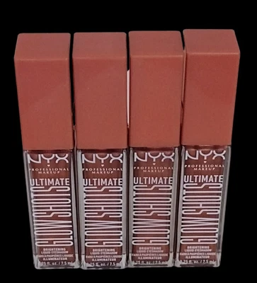 4 Pack NYX ULTIMATE GLOW SHOTS Brightening Liquid Eyeshadow CLEMENTINE FINE - Image 1 of 4