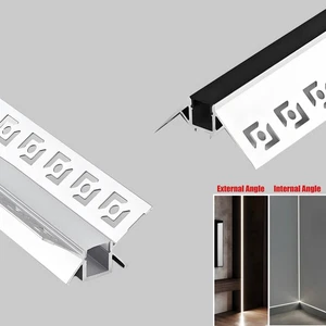 Wall Corner LED Aluminum Profile Strip Light Channel Plaster Embedded fr Ceiling - Picture 1 of 20