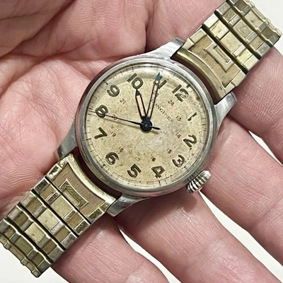Vintage 1940’s Longines 12L Manual Wind Men’s Military WW2 Pilot 35mm Watch RUNS - Image 1 of 4