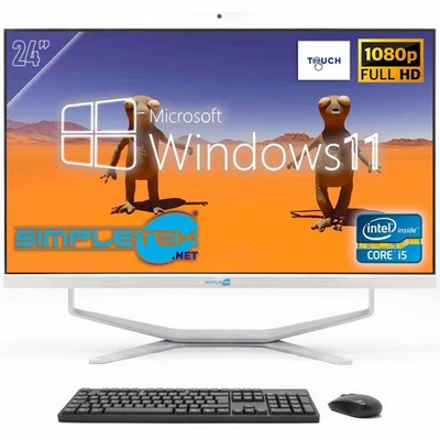 All In One Aio 24" Touchscreen Windows 11 Core I5 8GB 240GB Desktop Webcam 2K - Bild 1 von 4
