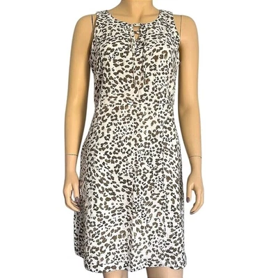Tommy Bahama linen animal print sleeveless knee length shift dress small NWOT - Image 1 of 4