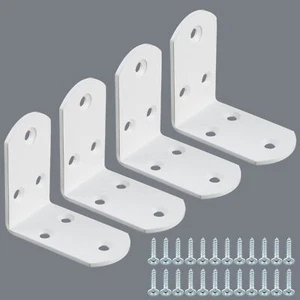 Floating Shelf Brackets,4Pcs L Bracket Heavy Duty Corner Brace Stainless Stee... - Picture 1 of 6