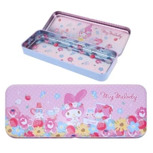 My Melody Bunny Pencil Pen Stationery Case Holder Tin Makeup Tools Storage Box - Picture 1 of 2