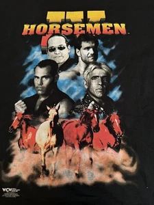 Authentic WCW Vintage Four Horsemen Shirt Size XL Ric Flair, Chris Benoit, Dean - Picture 1 of 8