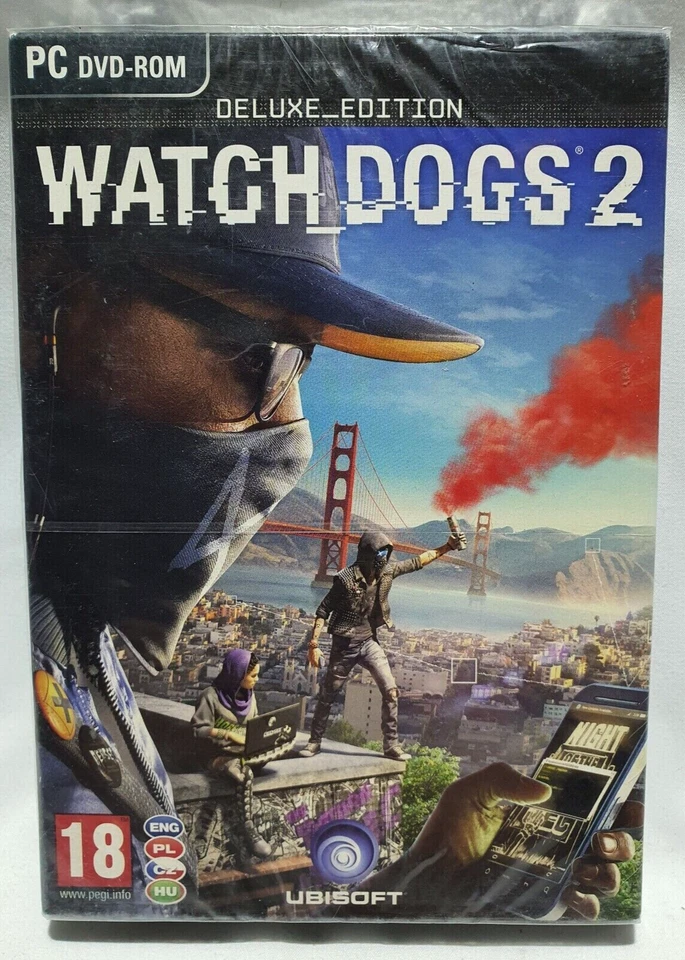 Watch Dogs 2 DELUXE EDITION PC New Factory Sealed PL/CZ/SK/HU box multi in game - Image 1 of 3