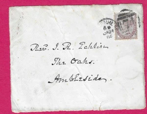 GB - QV 1886 - Frente de CUBIERTA - 1d Lila (16 puntos) SG 172 - a AMBLESIDE - Imagen 1 de 3