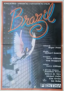BRAZIL ROBERT DE NIRO TERRY GILLIAM 1986 SCI-FI RARE YUGO MOVIE POSTER - Picture 1 of 2