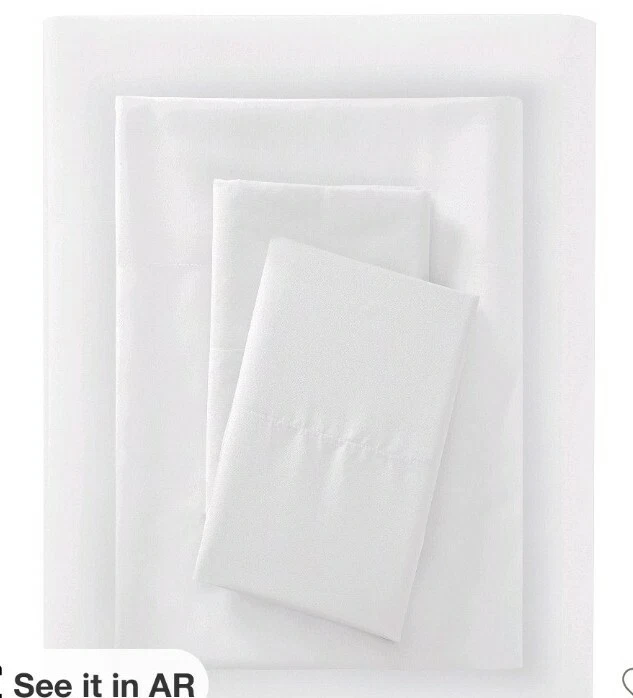 Microfiber Sheet Set Twin/Twin XL Size Room Essentials White - Brushed Soft whit - Image 1 of 1