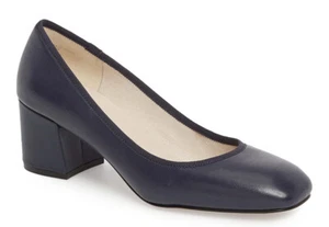 New KENNETH COLE NEW YORK Eryn Block Heel Leather Women Shoes Sz. 9 - Picture 1 of 3