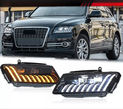 Conjunto de faros proyectores secuenciales LED DRL estilo RS AUDI Q5 2008-2018  Foto 1 de 4