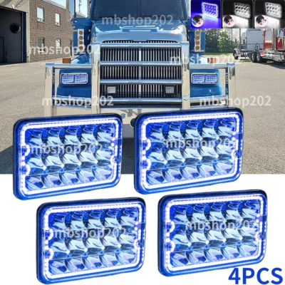 Faros LED Fit 2002-2022 para Western Star 4900SA 4900SB más brillantes 4 piezas 4x6" Foto 1 de 4
