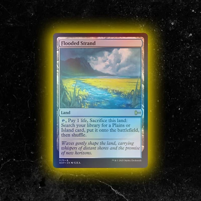 FOIL - Flooded Strand - Custom Magic: The Gathering Card - High-Quality - Image 1 of 4