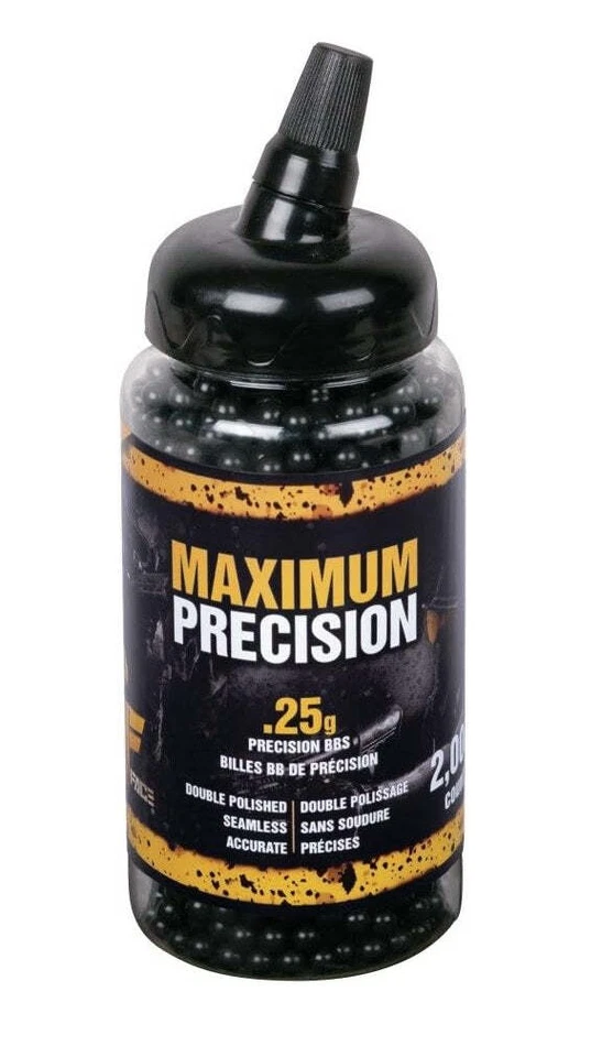 Crosman Game Face Max Precision .25g 6MM Airsoft BB's 2,000ct - Image 1 of 1