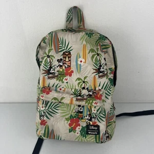 Loungefly Disney Mickey Tropical Nylon Backpack Surfboards Tiki HTF RARE - Picture 1 of 6
