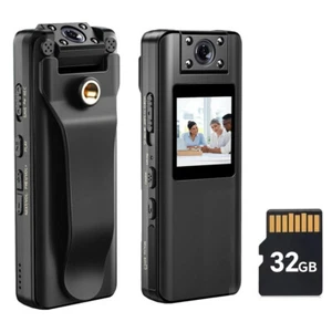 BOBLOV Small 32GB 1080P Body Camera 1.3in HD Video Camcorder for Walking Meeting - Picture 1 of 13