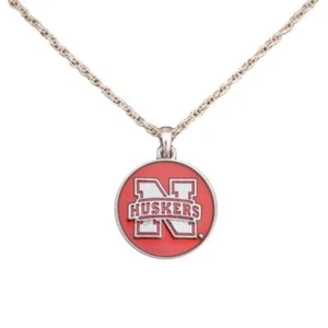 Nebraska Cornhuskers Translucent Enamel Red Charm Necklace Jewelry UN - Picture 1 of 1
