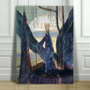 MIKALOJUS CIURLIONIS -Fairy Tale III - Woman Crown - CANVAS PRINT POSTER -24x18" - Picture 1 of 1