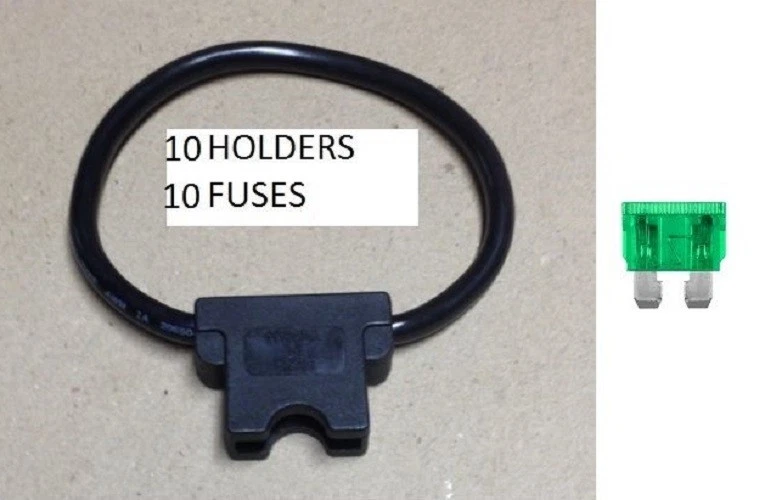 (10) 10 GA ATC FUSE HOLDER With (10) 30 AMP FUSES IN-LINE 10 Gauge Made in USA - Image 1 of 1