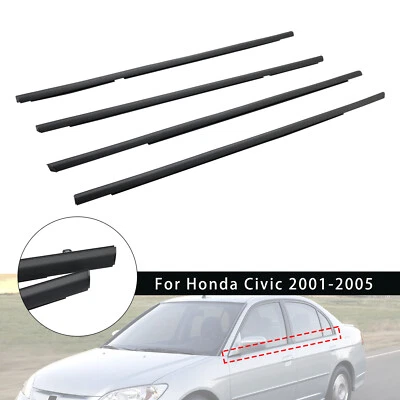 Sello de ventana resistente al clima 72410S5A003 4 piezas para Honda Civic 2001-2005 Foto 1 de 4