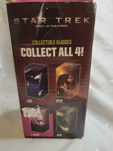 Star Trek 2009 Collectible Uhura Enterprise Frosted Glass Burger King Nib